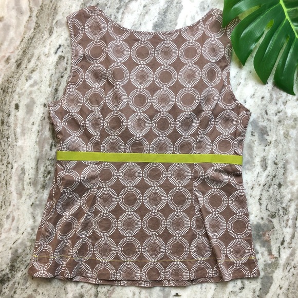 Boden Geometric Circle Pattern Blouse Tank - Picture 5 of 6